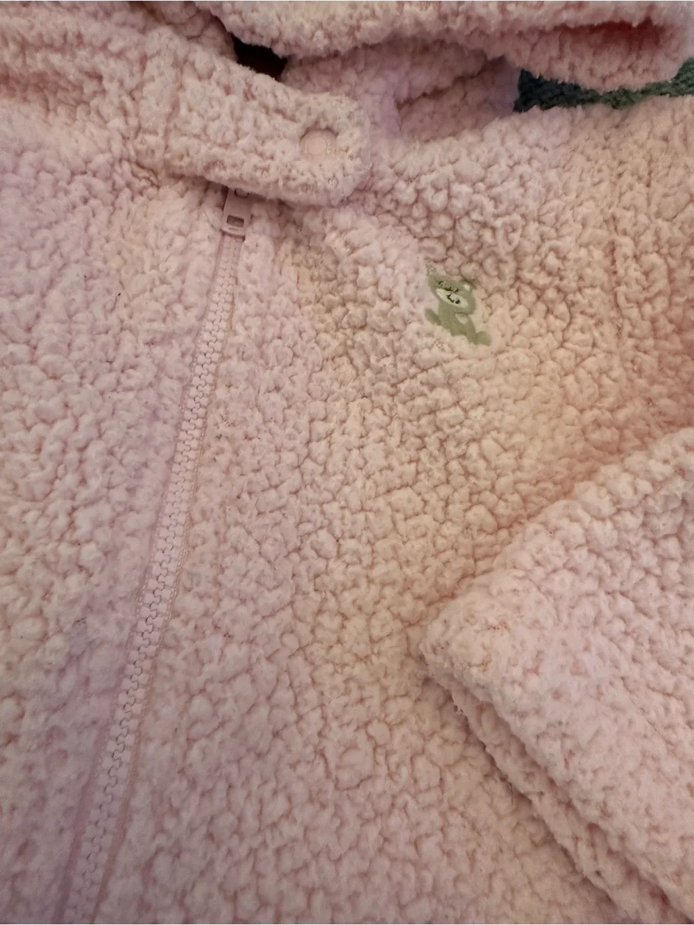 Carter's Light Pink Sherpa Hooded Romper